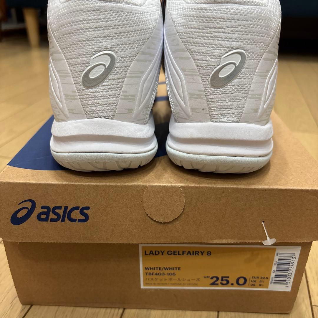 asics ゲルフェアリー8 ホワイト　25.0