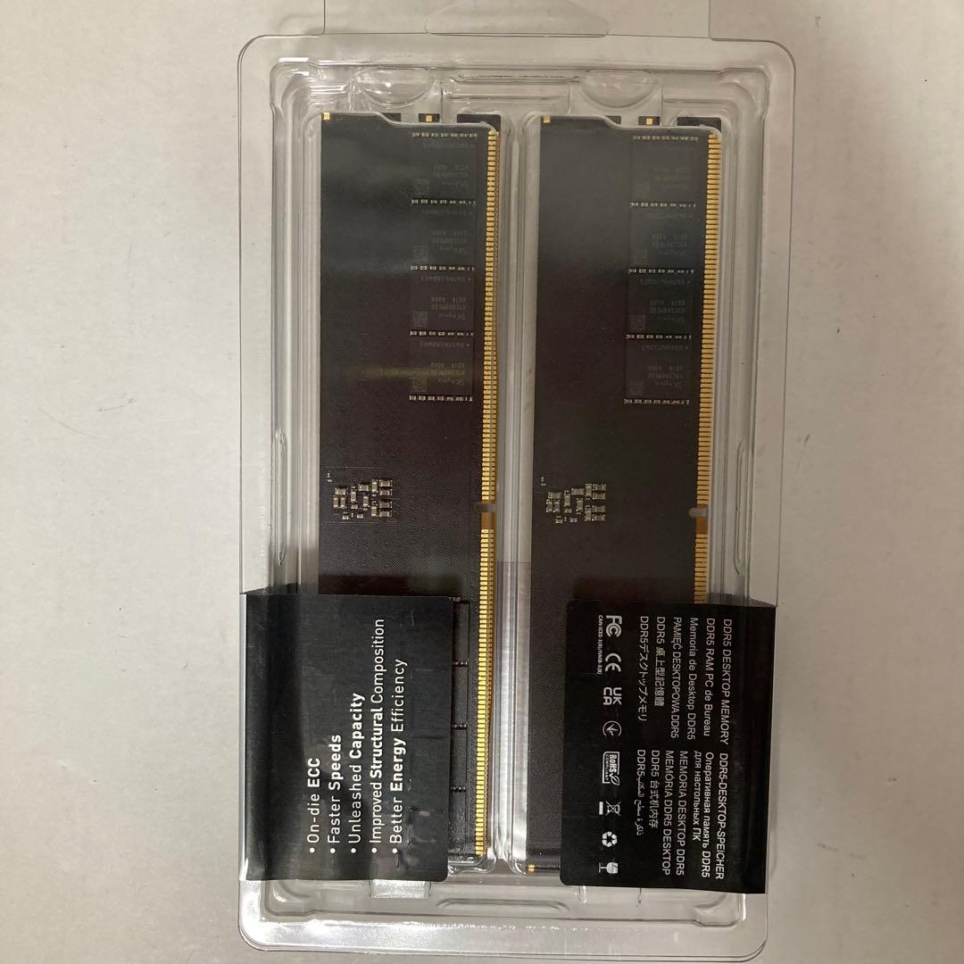 DDR5 メモリ 32GB×2枚 計64GBデスクトップ用メモリ TEAM