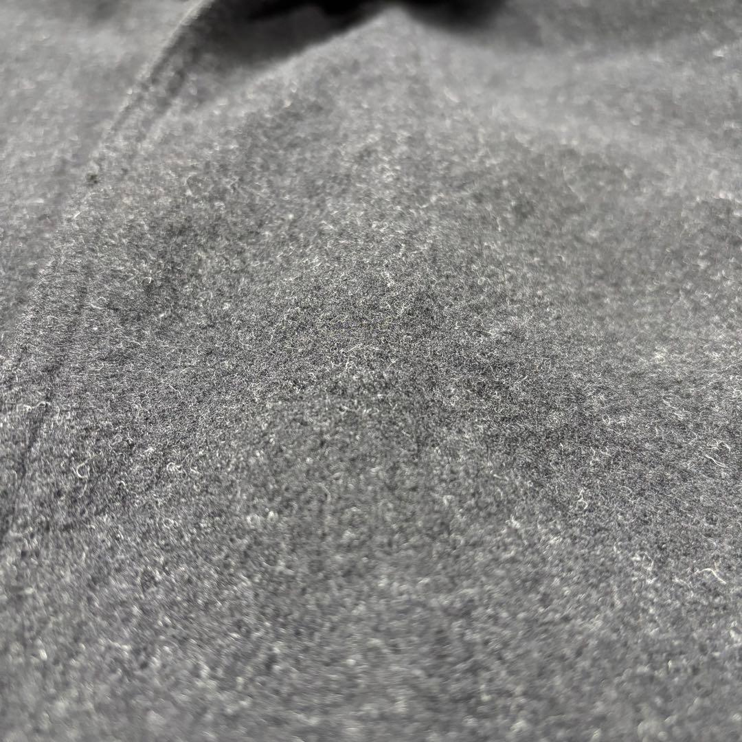 45RPM ウールジャケット 襟レザー 異素材切り替え ブラック Lサイズ