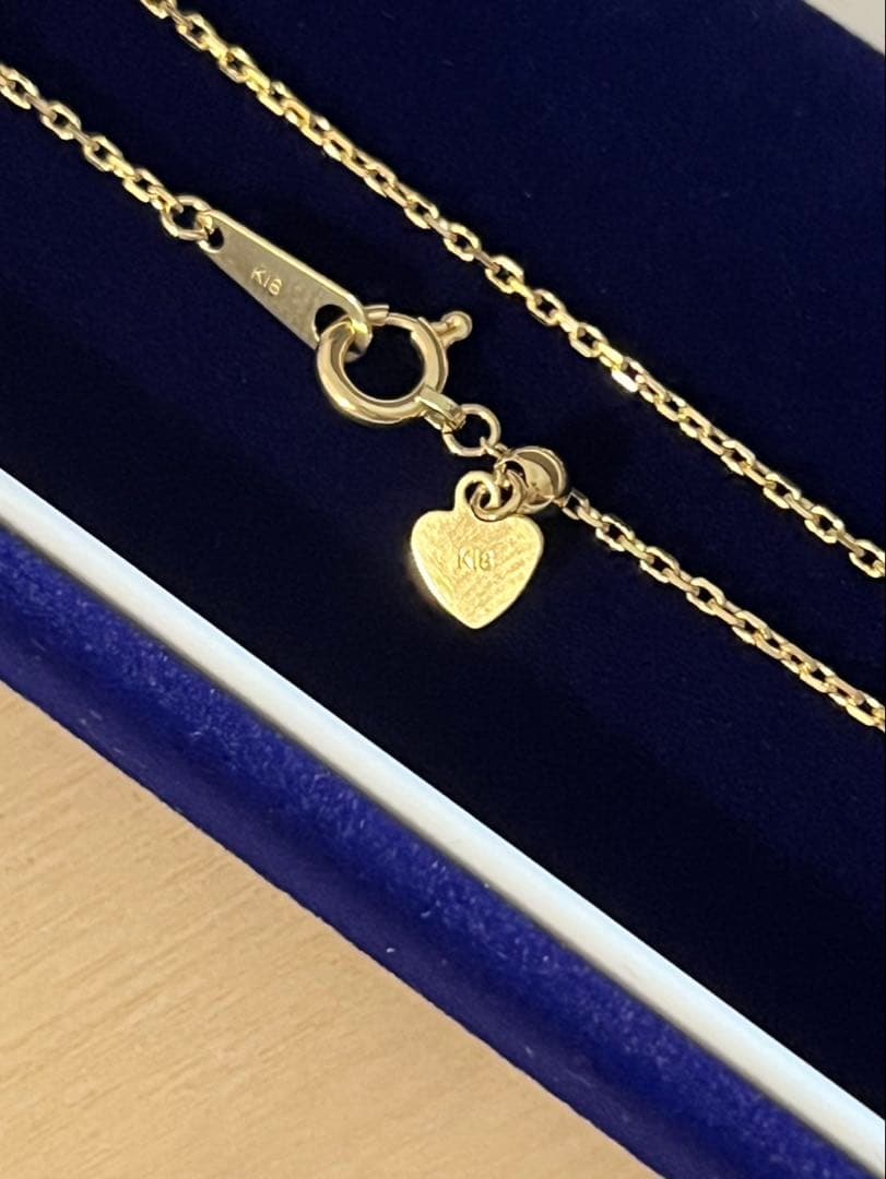 【くまモン510】K18 ゴールド ネックレス ハートチャーム