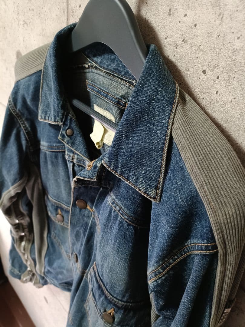 ミハラヤスヒロ 袖裏表にジップ・デニムジャケット 美品