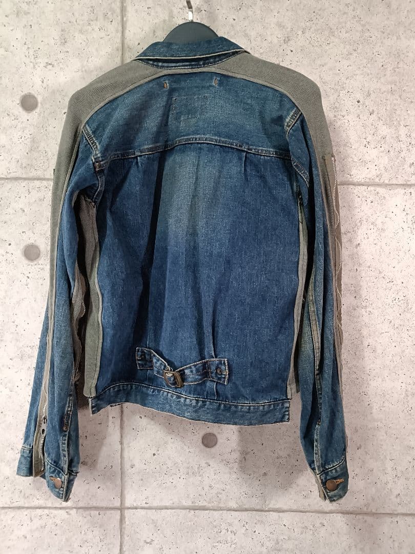 ミハラヤスヒロ 袖裏表にジップ・デニムジャケット 美品