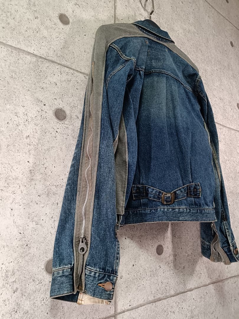 ミハラヤスヒロ 袖裏表にジップ・デニムジャケット 美品