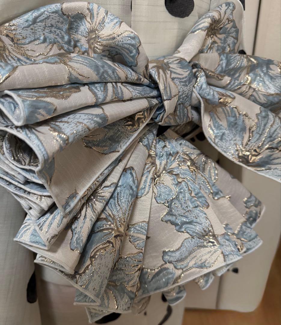 大人兵児帯【ブルースター】【メタル】【シャクヤク】セット