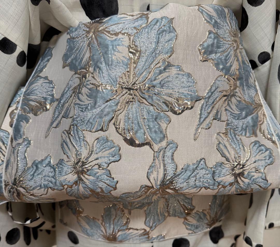 大人兵児帯【ブルースター】【メタル】【シャクヤク】セット