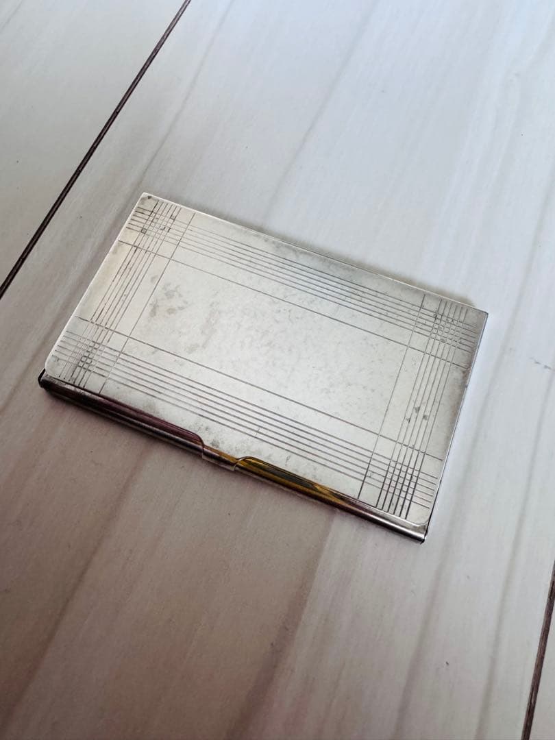 レア ティファニー ミラーストライプSV925 金属カードケース メタル名刺入れ