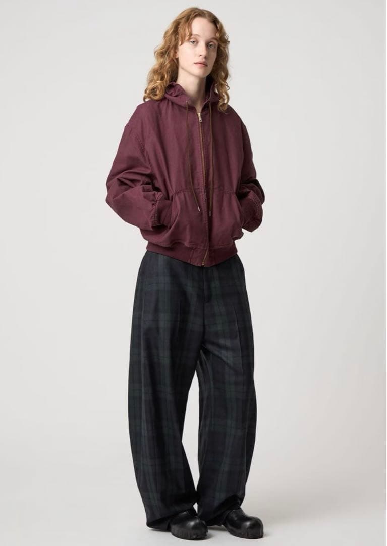 新品未使用　6(ROKU) チェック カーブ パンツ　34