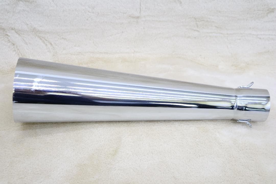 メッキ　メガホン＋インナーサイレンサー　付５０．８/ラッパ 爆音 スチール