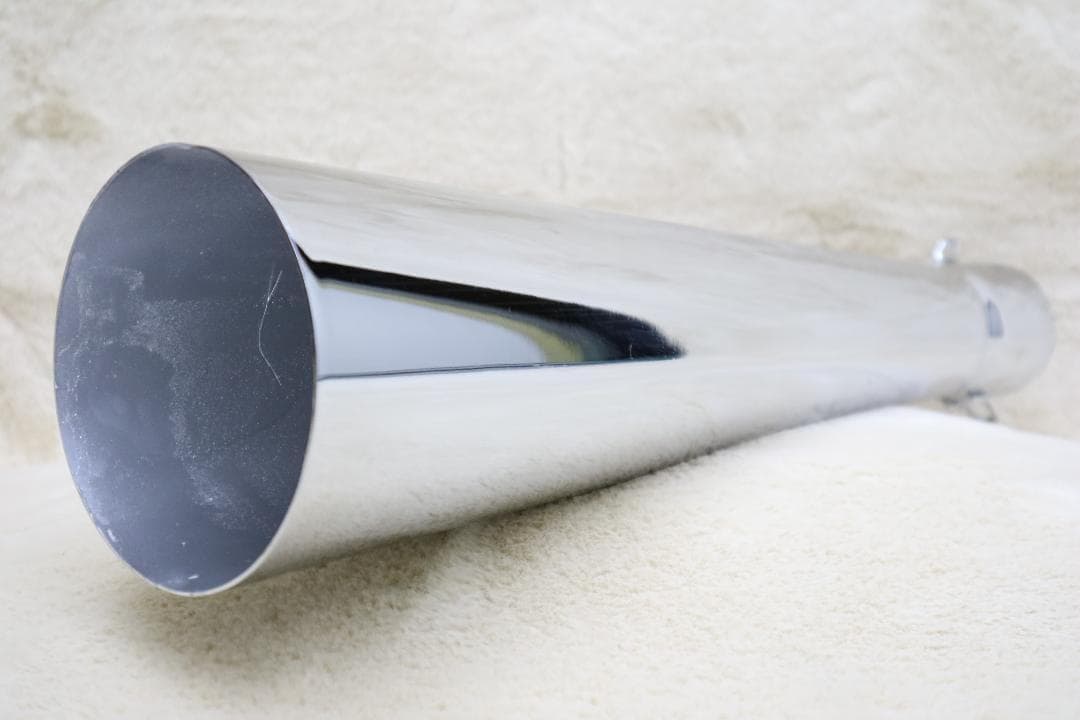 メッキ　メガホン＋インナーサイレンサー　付５０．８/ラッパ 爆音 スチール