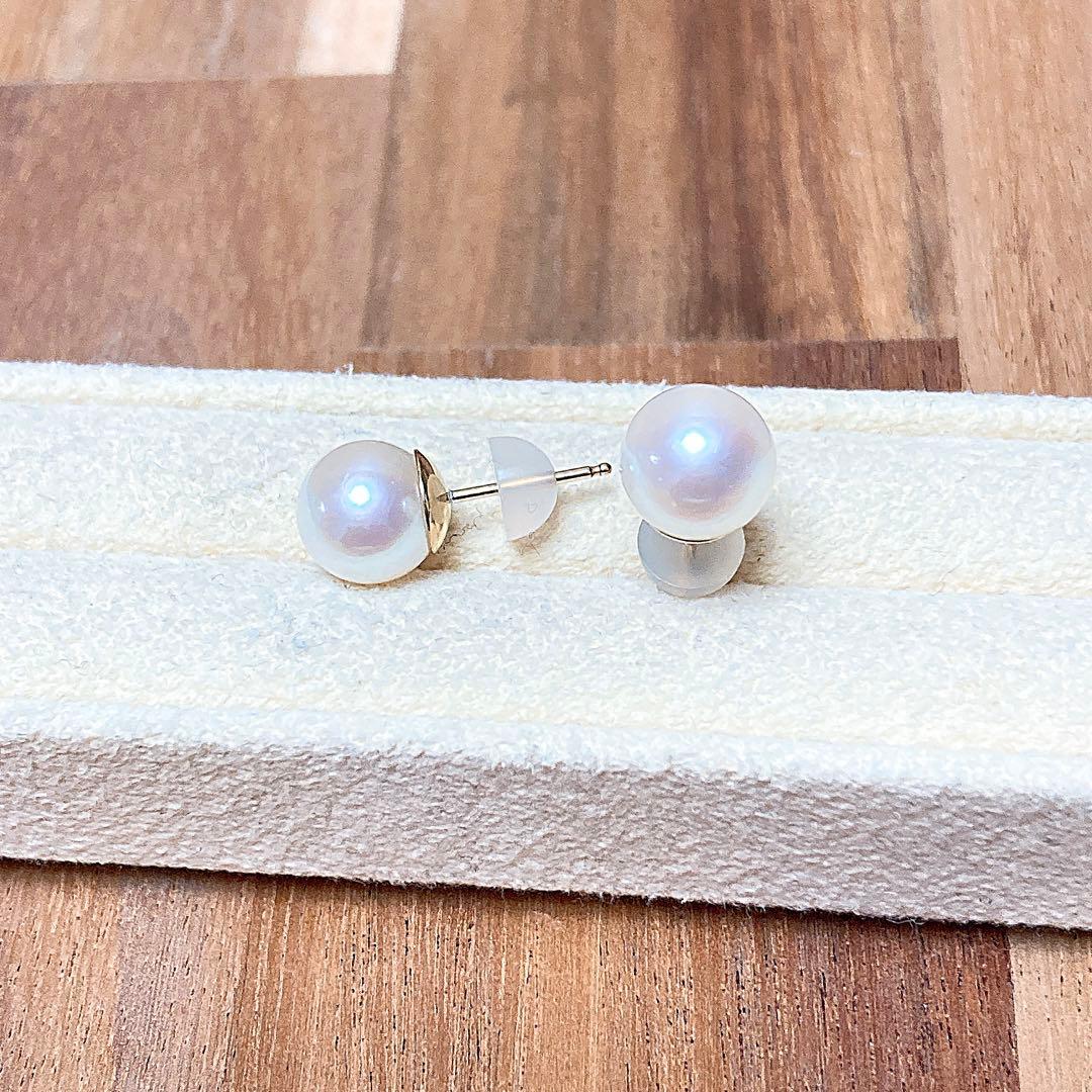 【新品・百貨店商品／総本店】2036テスト販売品K14GFアコヤ真珠8.0ピアス