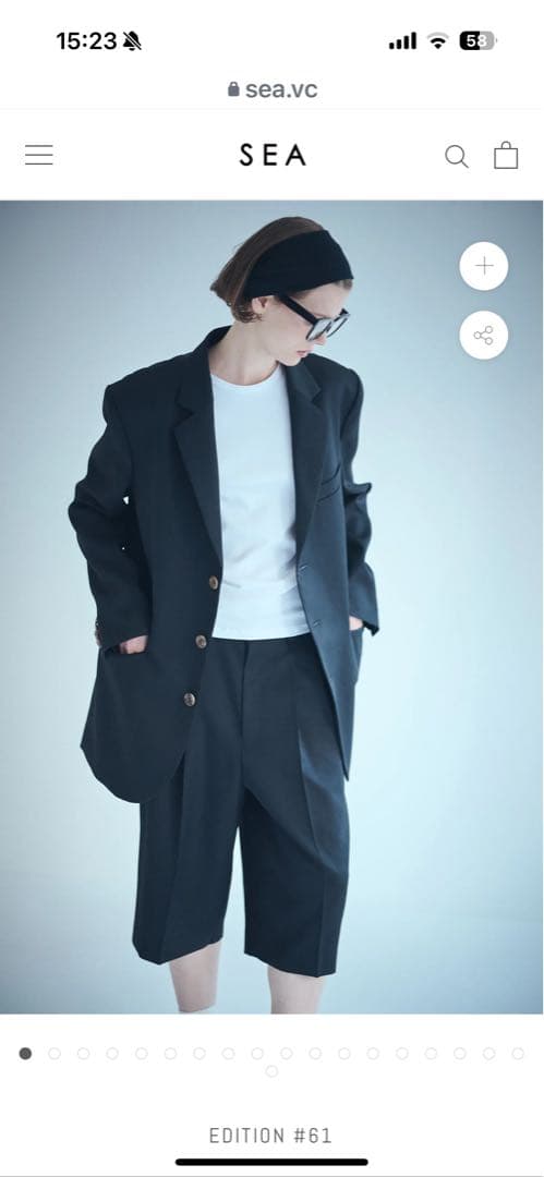 SEAオーバーサイズ テーラードジャケット 黒