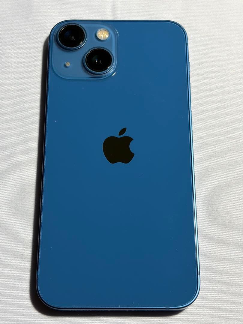 美品　付属品あり　iPhone13mini ブルー　新品ガラスフィルム2枚付属