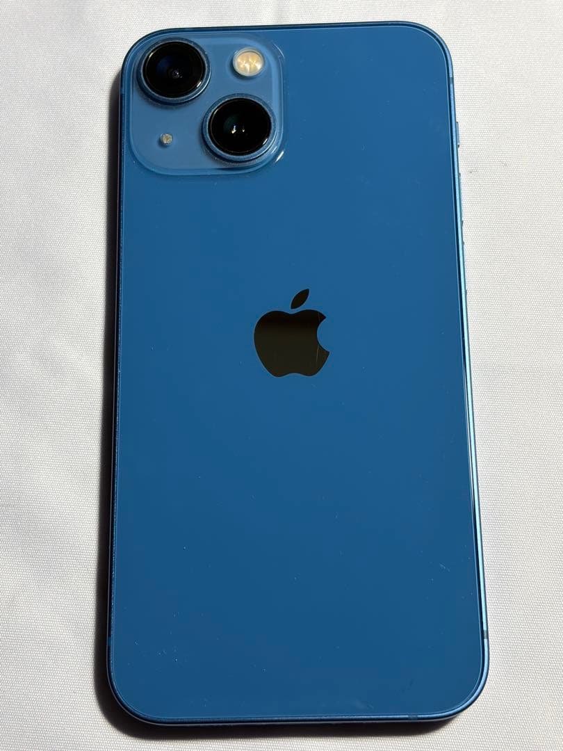 美品　付属品あり　iPhone13mini ブルー　新品ガラスフィルム2枚付属