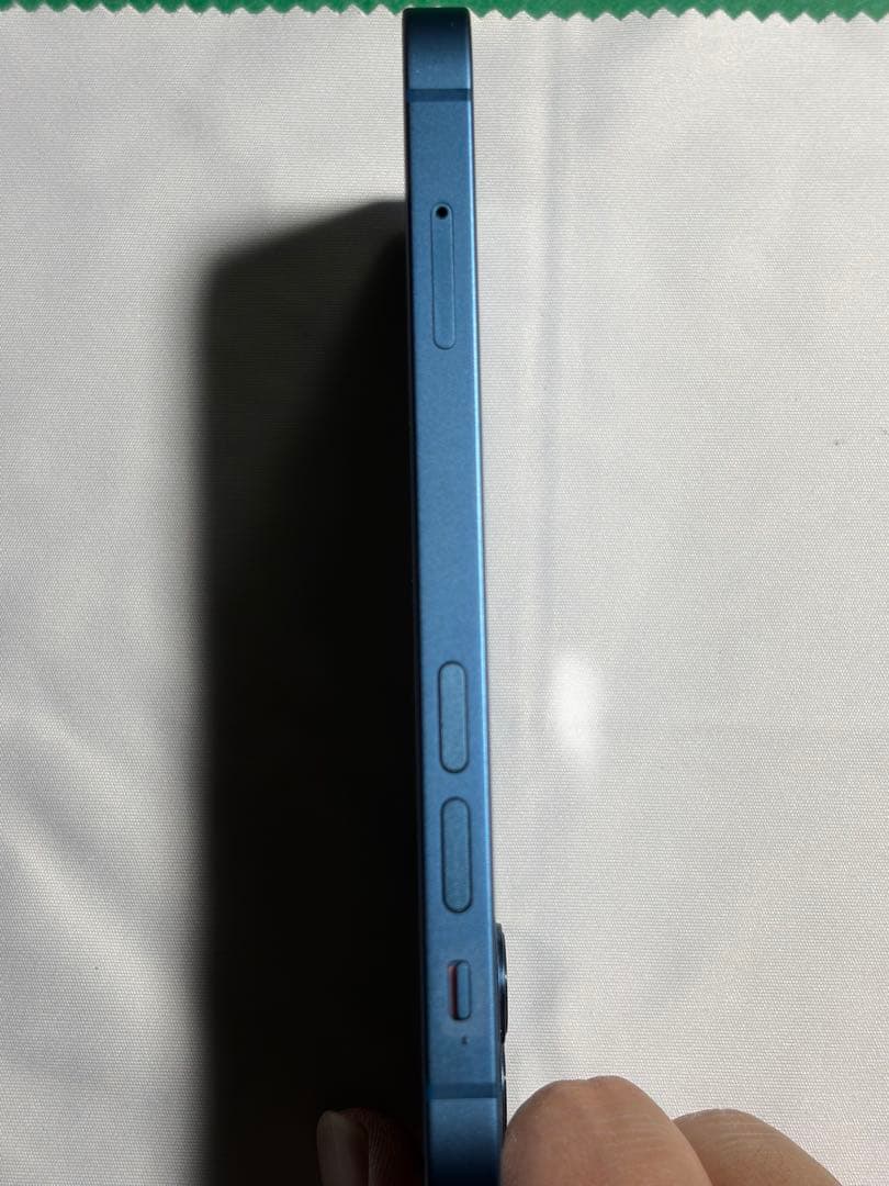 美品　付属品あり　iPhone13mini ブルー　新品ガラスフィルム2枚付属