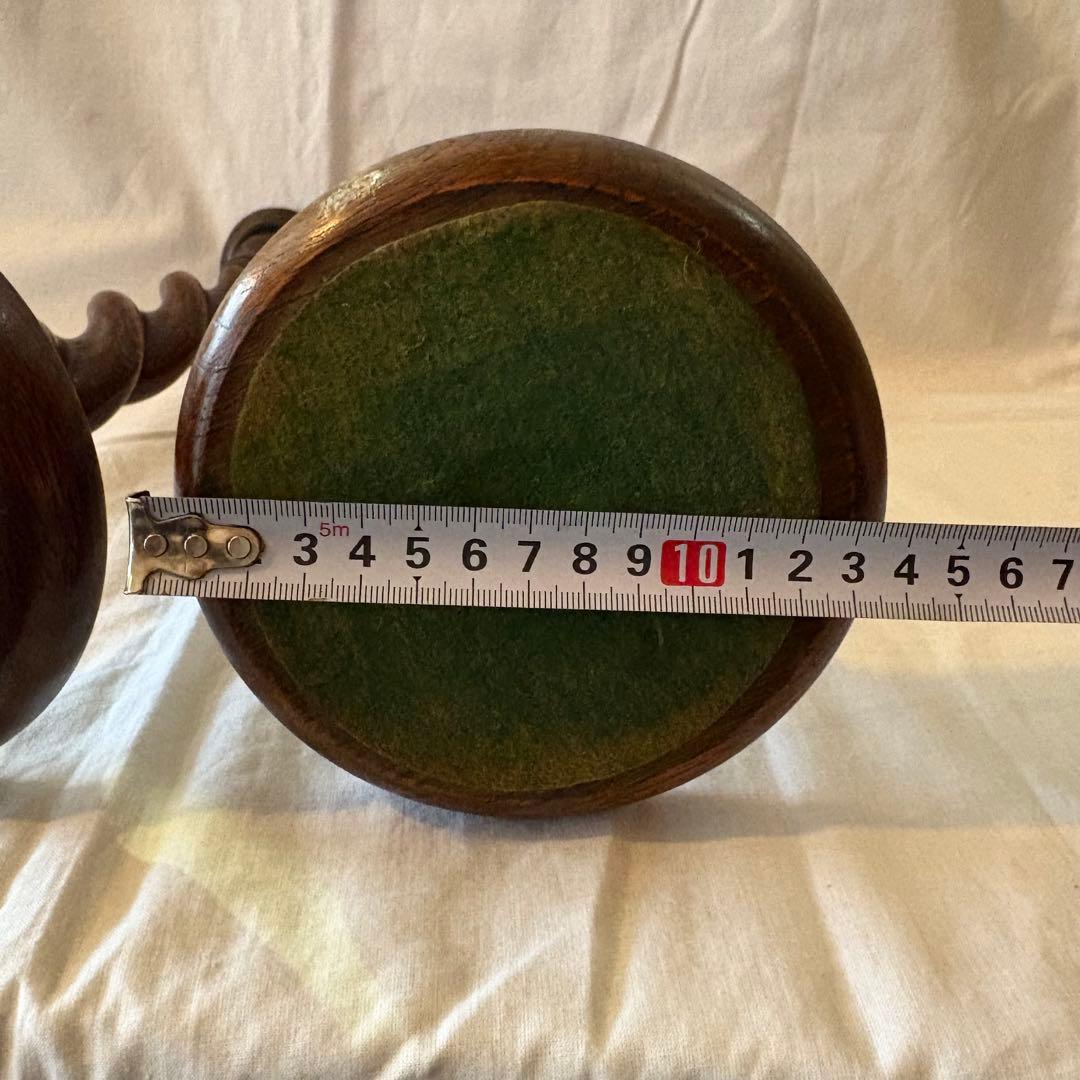 木製ツイストキャンドルホルダー2個セット