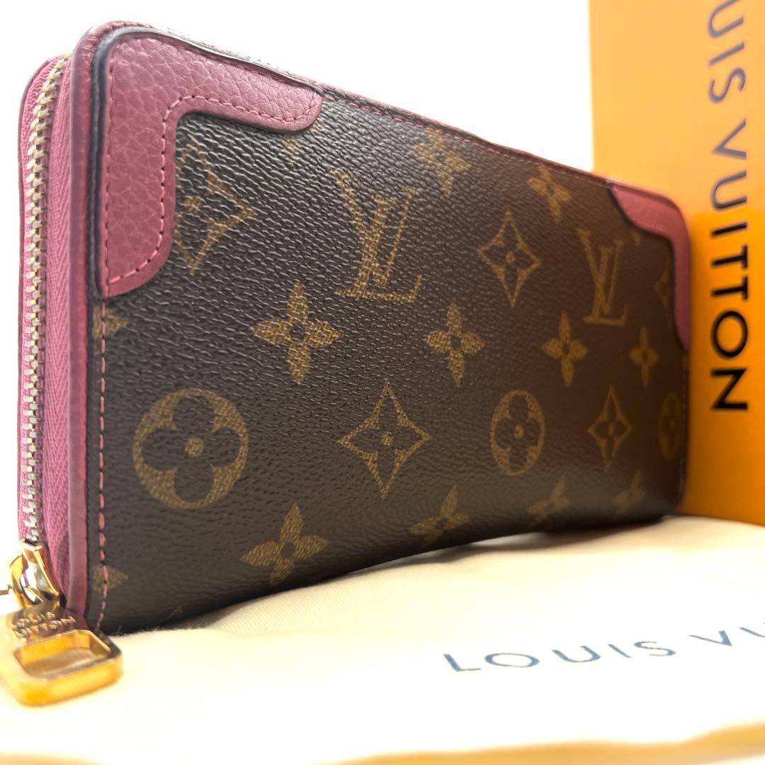ルイヴィトン モノグラム レティーロ ピンク ジッピーウォレット 長財布 ローズ