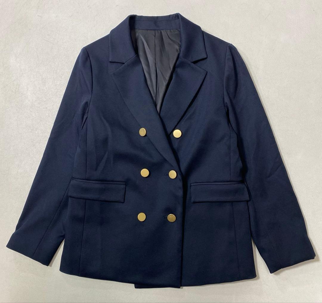 COHINA コヒナ ダブルブレザージャケット 紺ブレ 金ボタン