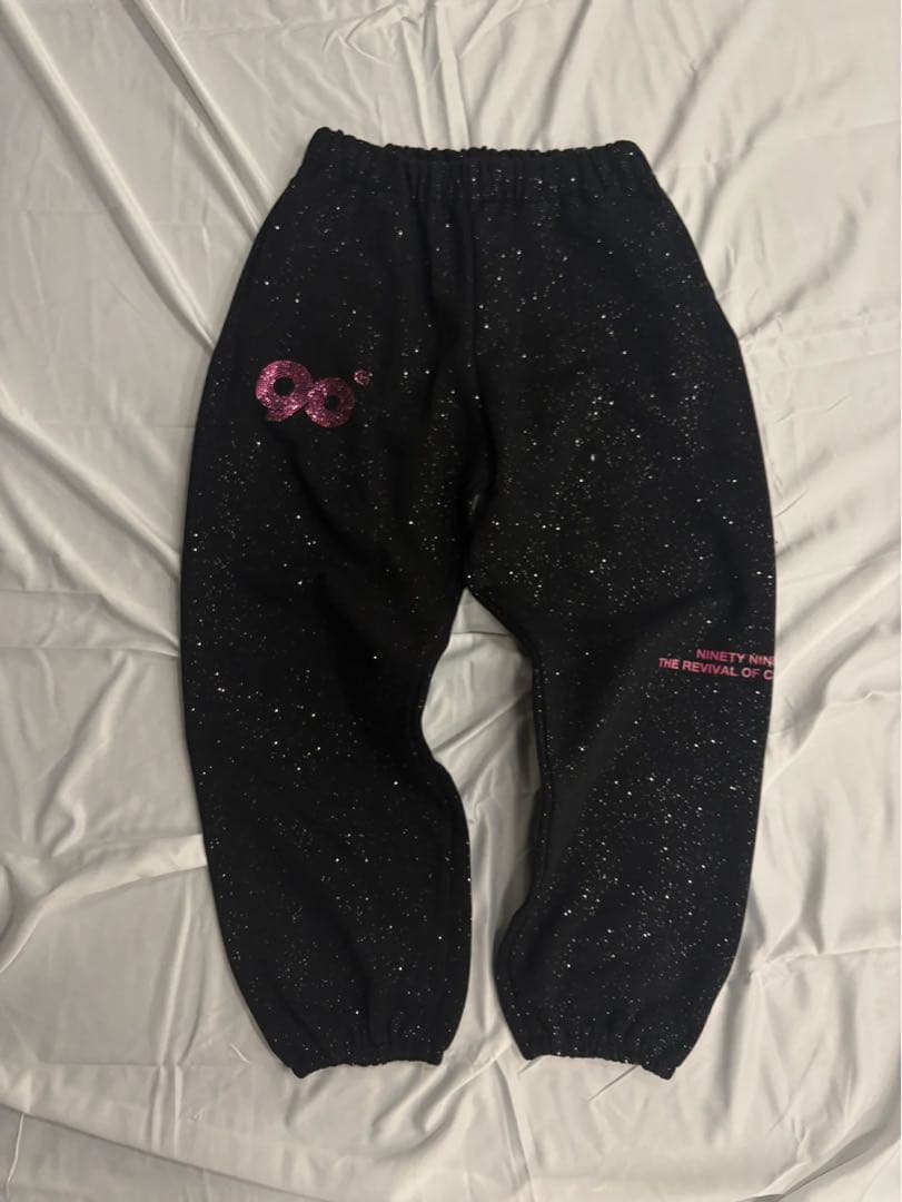 9090 girl 90 Logo Glitter セットアップ ブラック M