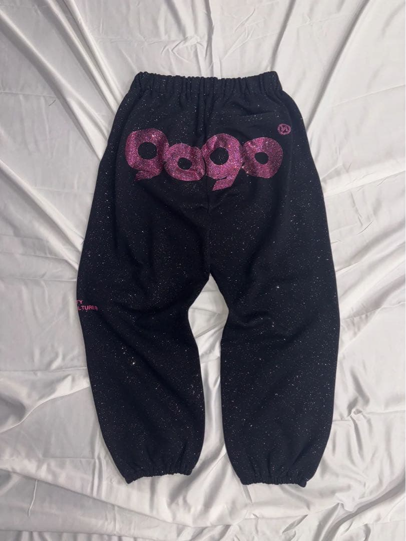 9090 girl 90 Logo Glitter セットアップ ブラック M