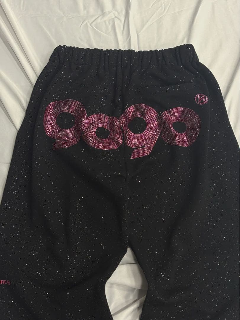 9090 girl 90 Logo Glitter セットアップ ブラック M