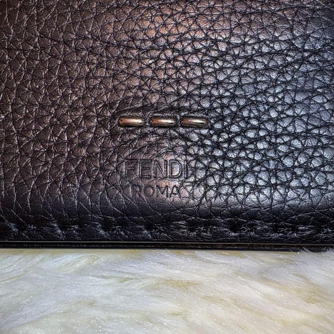 美品 FENDI セレリア 名刺入れ カード ホルダー ブラック