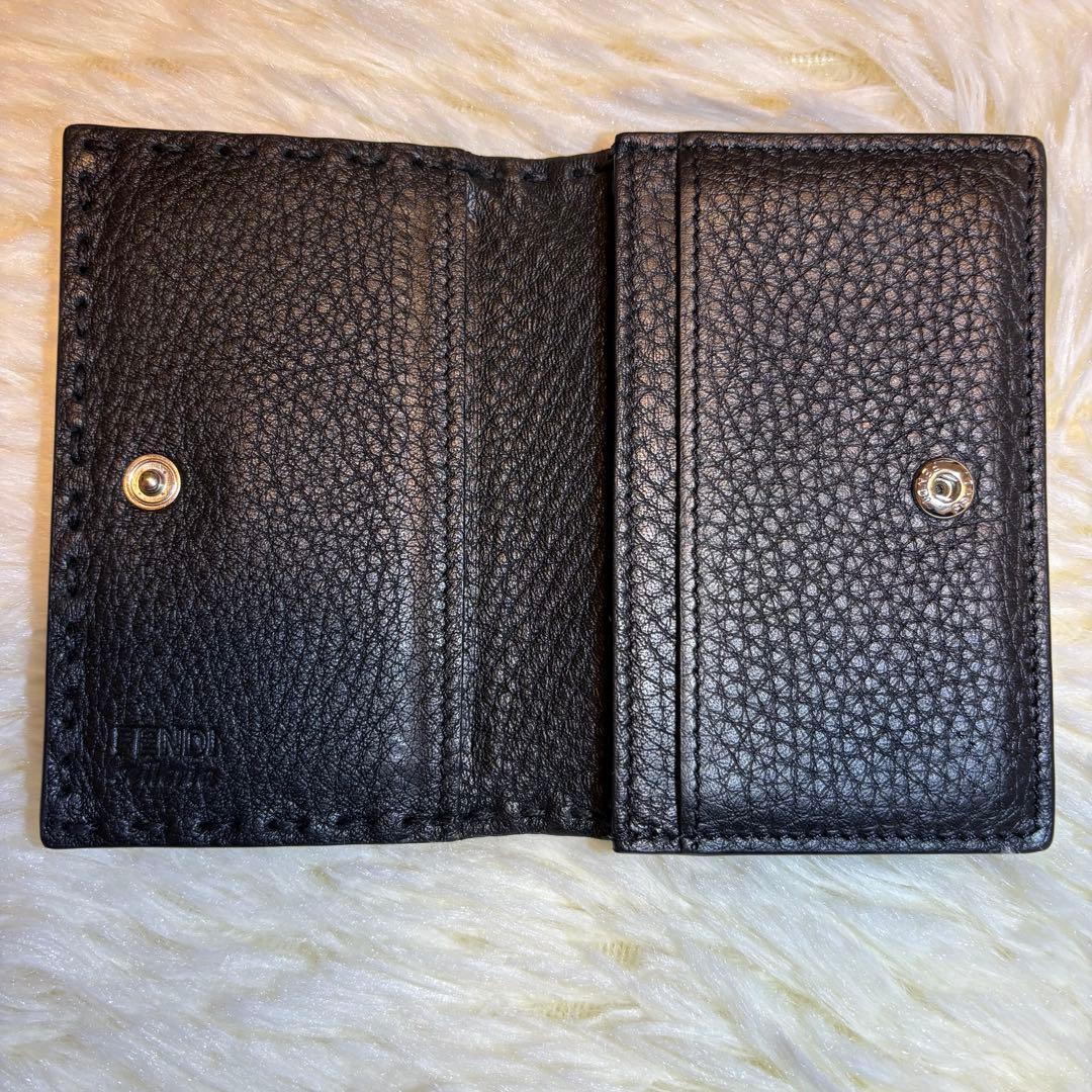 美品 FENDI セレリア 名刺入れ カード ホルダー ブラック
