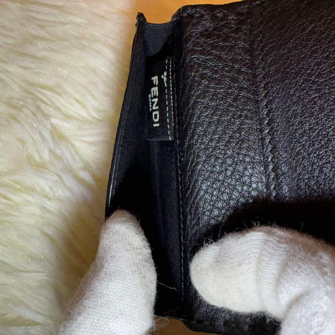 美品 FENDI セレリア 名刺入れ カード ホルダー ブラック
