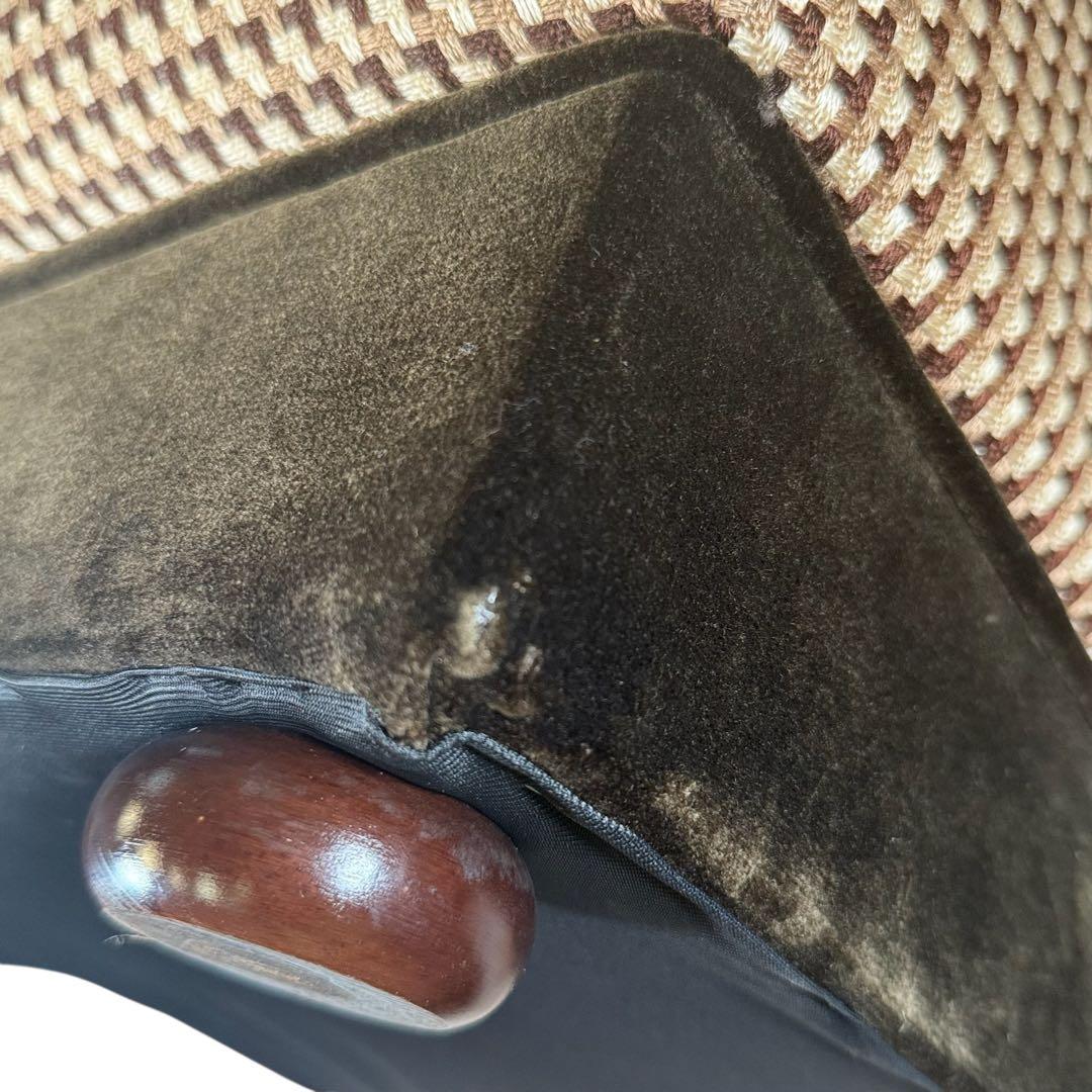 HR789 カリモク60 復刻プレート　総柄　1Pソファ　ベルベット　ボタン