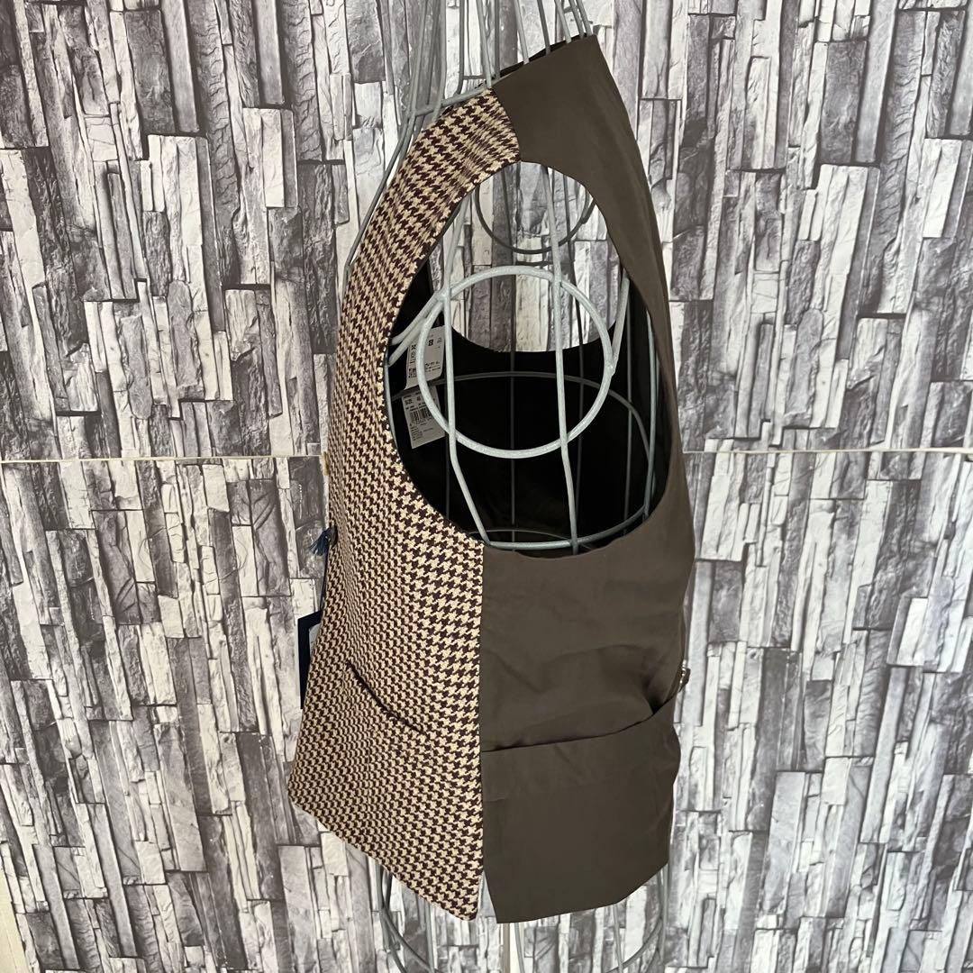 【新品】LARDINIラルディーニExclusve・ジレベスト・千鳥格子・46