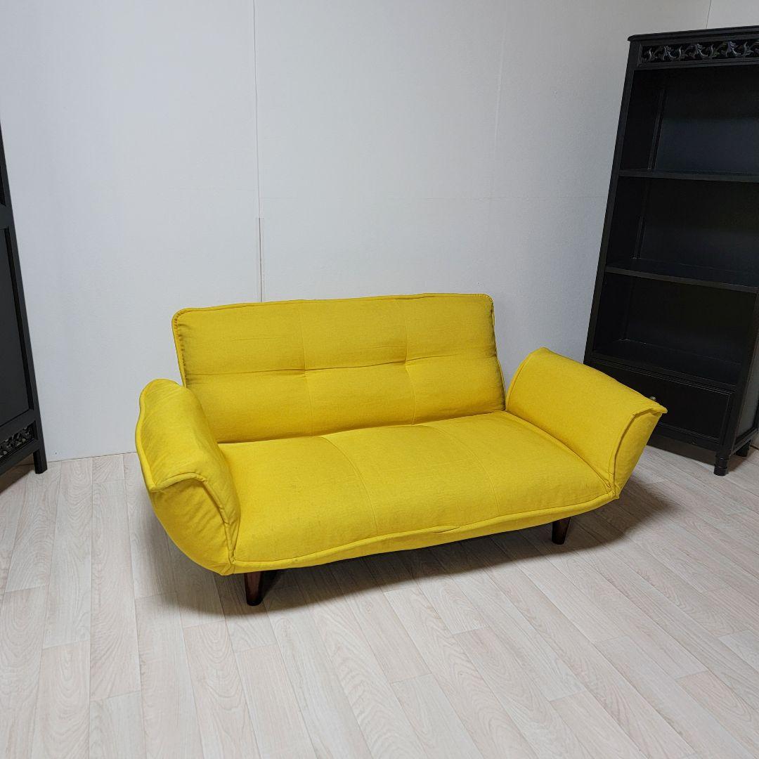 セルタン　カウチソファ 2人掛け「KAN」 ダリアンマスタード