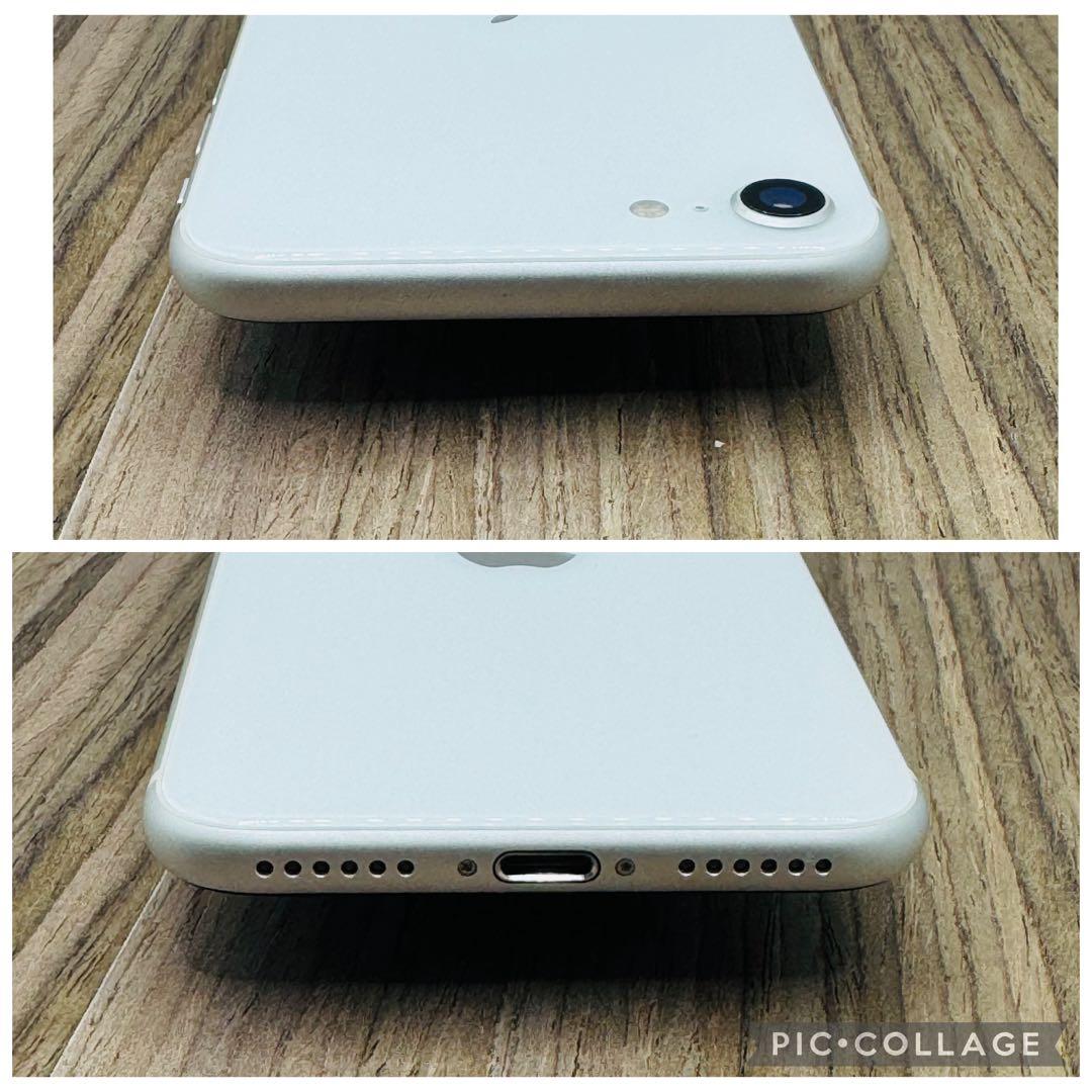 【美品】iPhoneSE2 ホワイト 64GB シムフリー 新品大容量バッテリー