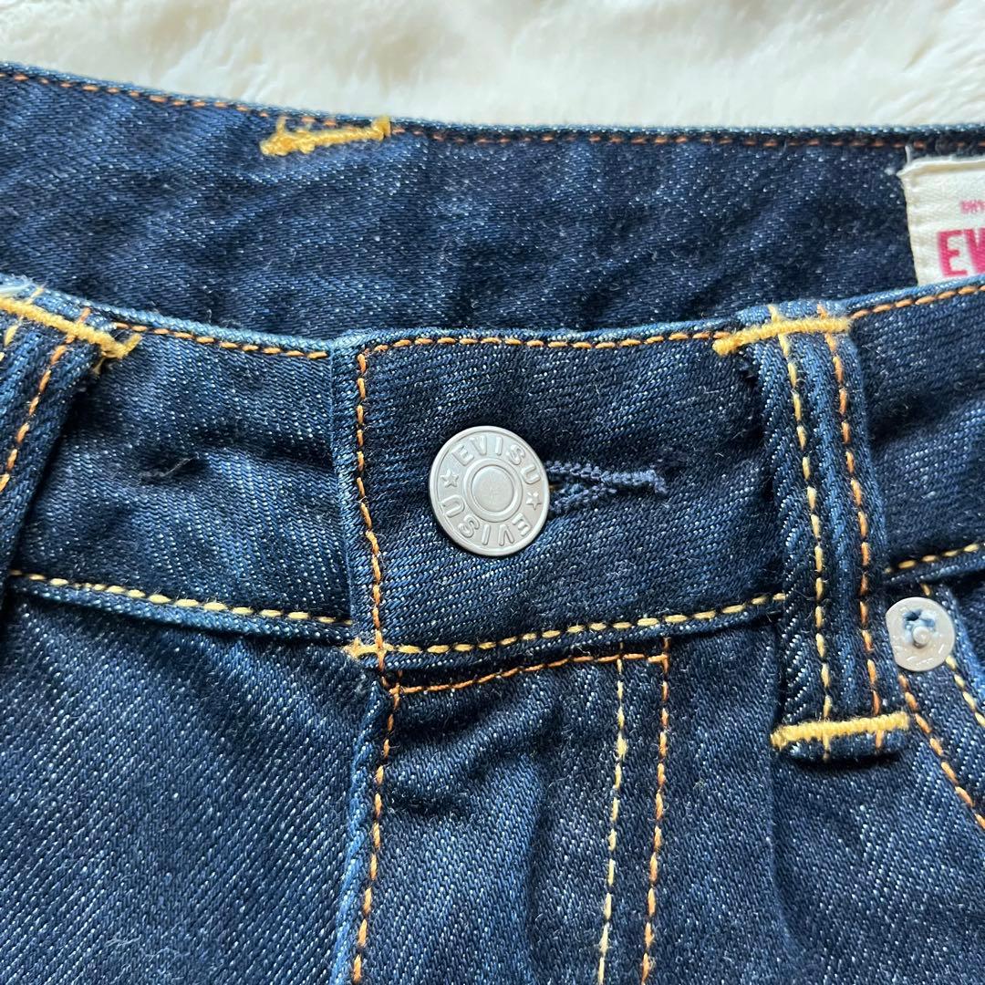 EVISU マルチポケット デニム ハーフパンツ 26 indigo