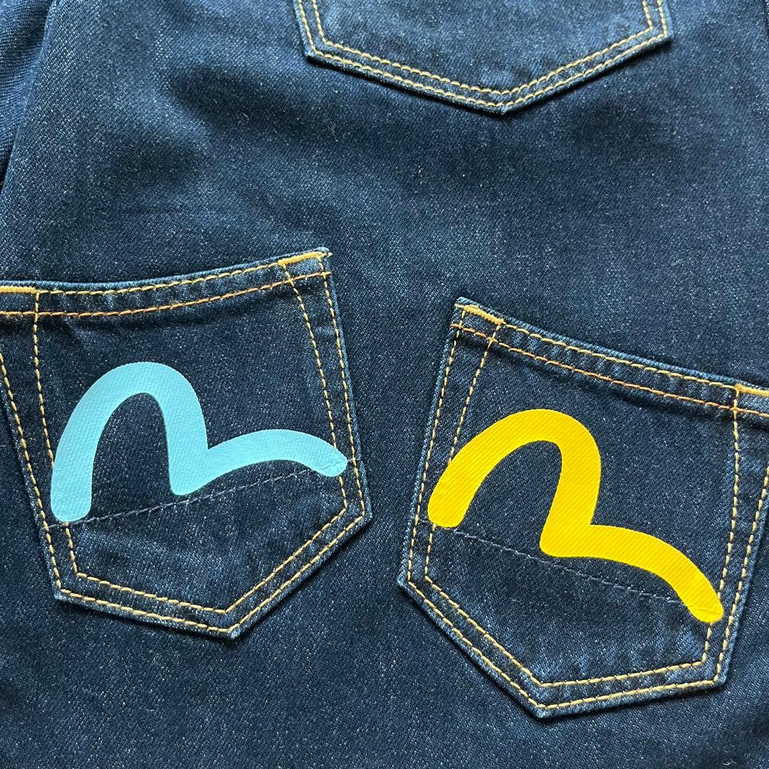 EVISU マルチポケット デニム ハーフパンツ 26 indigo