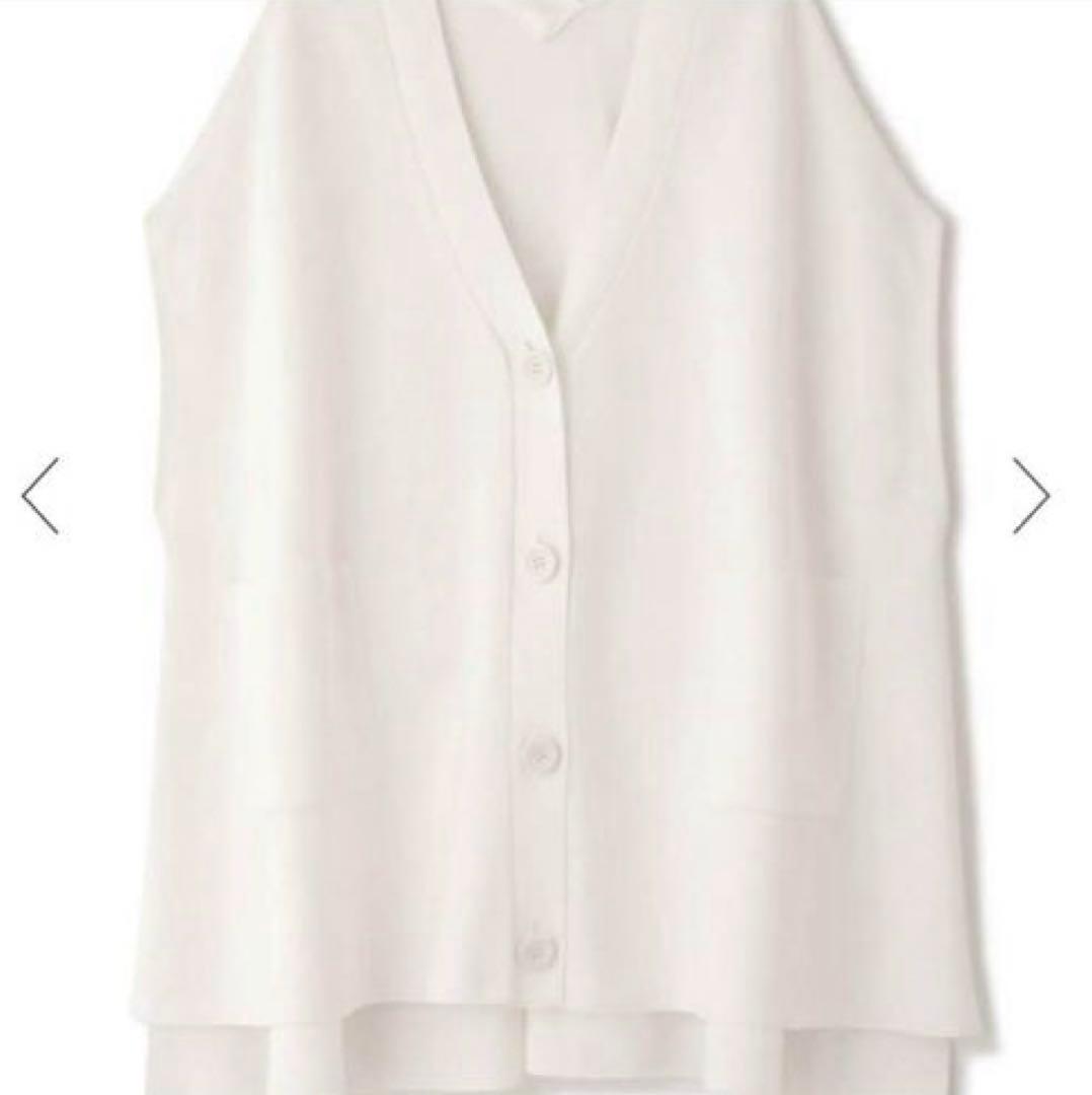 ADORE ホワイト ノースリーブ カーディガン