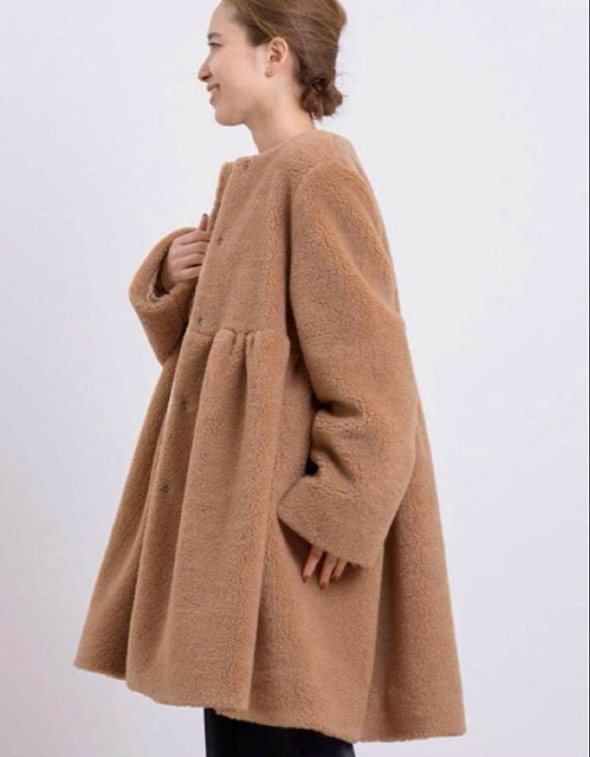 yori もふボアコート　キャメル 36