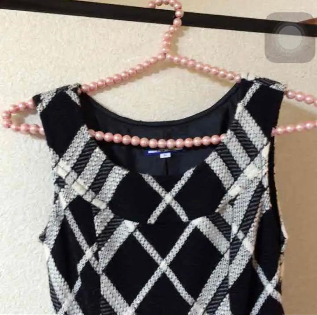 BURBERRY チェック柄 ノースリーブワンピース 36