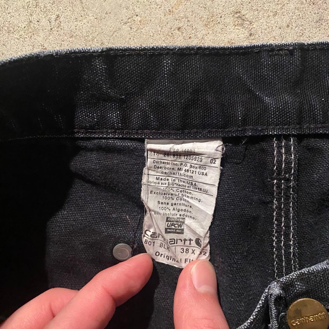 Carhartt　ダブルニー　USA製　ブラック