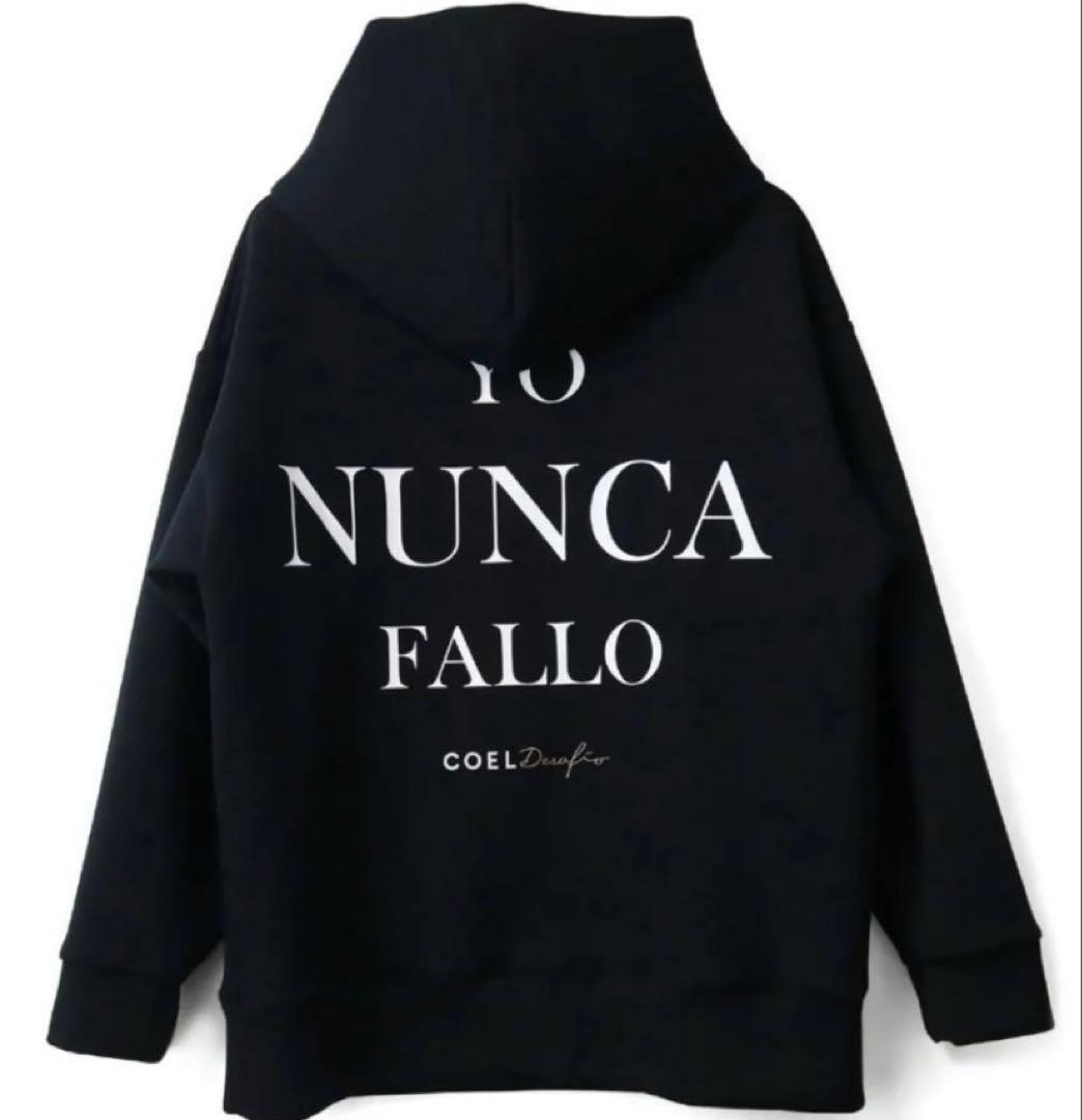 米倉涼子　COEL×Desafioバックロゴ　フーディ　パーカー　黒