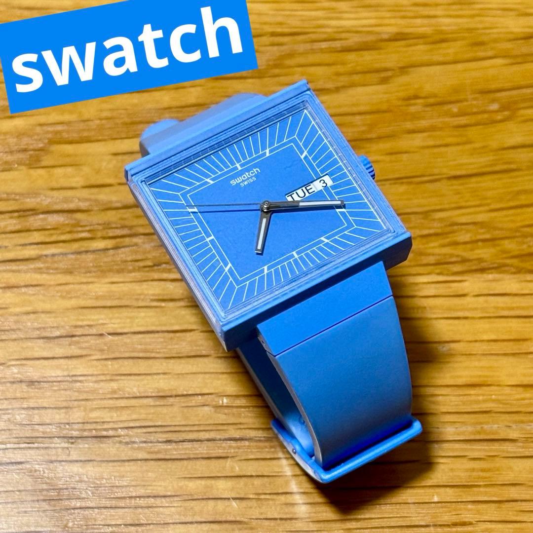 スウォッチ swatch WHAT IF…SKY? SO34S700 四角い時計