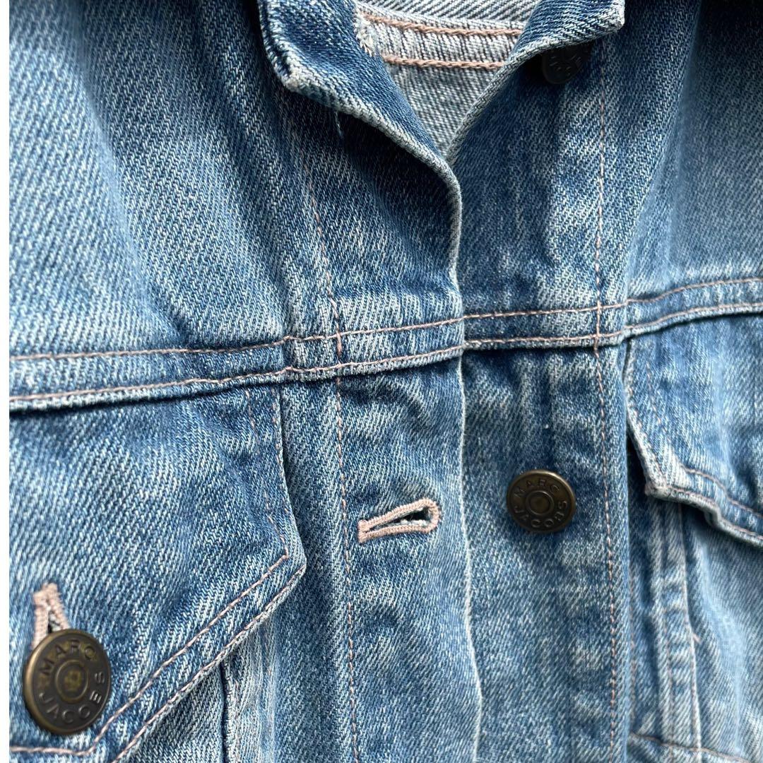 デニム Gジャン ヴィンテージ 加工 ブルー ピンク コットン100 コットン