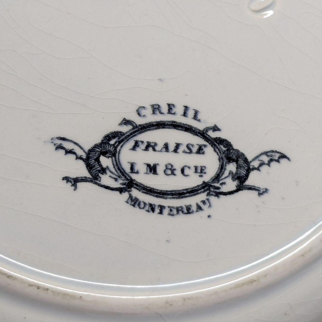 クレイユモントロー バルボティーヌの苺皿 FRAISE レリーフプレート