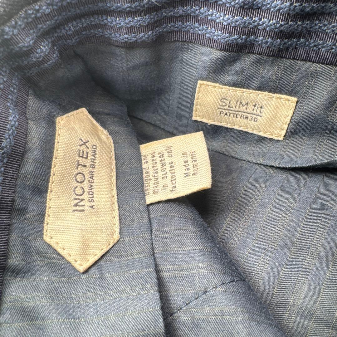 99 極美品　秋冬　インコテックス　スラックス　ネイビー　44 S