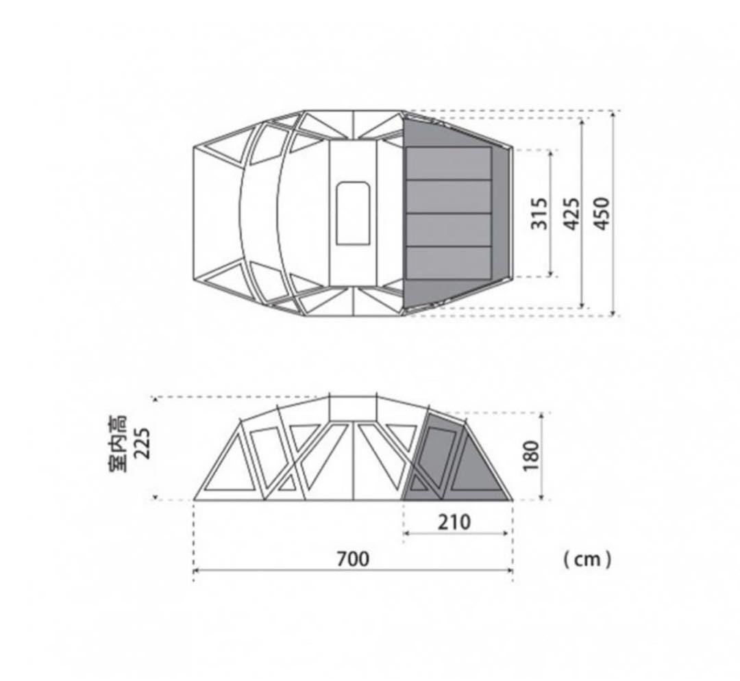 新品　スノーピーク　リゲルPro. テント アウトドア　大型　2ルーム　セット
