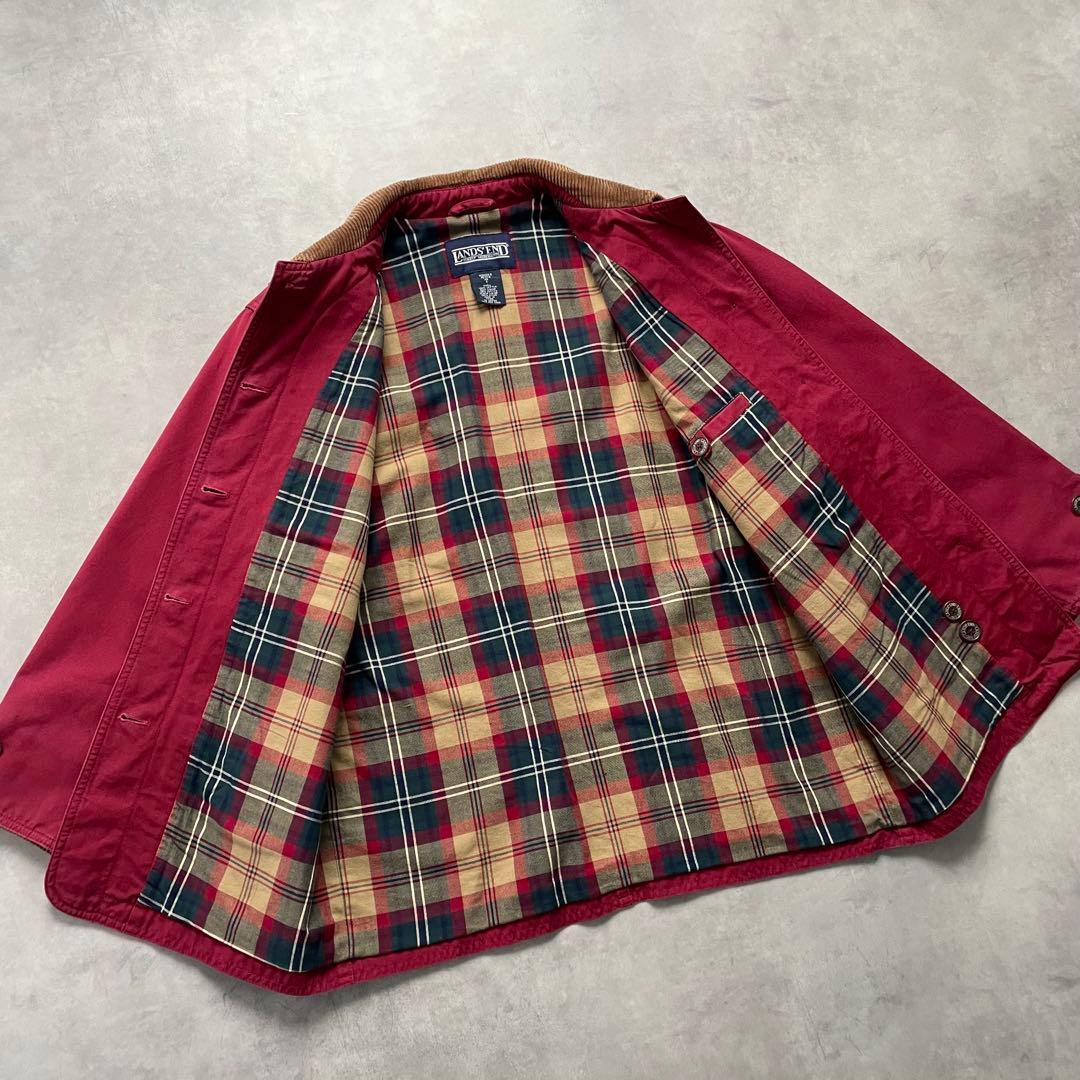 90s LANDS’END chore hunting jacket XS