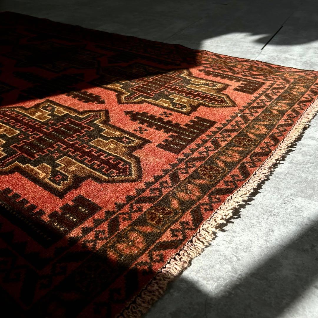 【1980's vintage】 バルーチ族作 139cm × 85cm ラグ