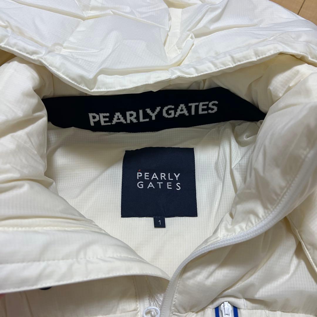 【美品】パーリーゲイツ　カルストホワイトダック羽毛ストレッチダウン　オフホワイト