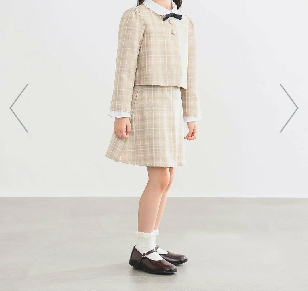 BEAMS ベージュ　120 フォーマル　キッズ　セレモニー セットアップ