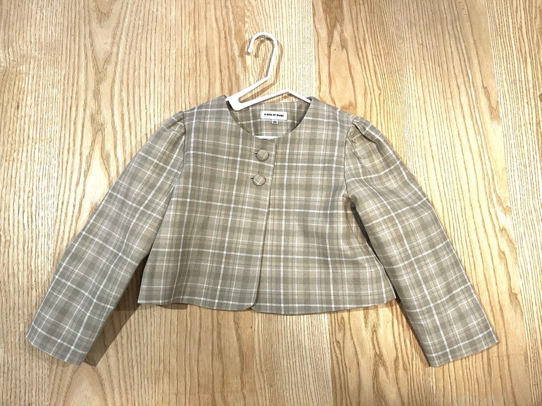 BEAMS ベージュ　120 フォーマル　キッズ　セレモニー セットアップ