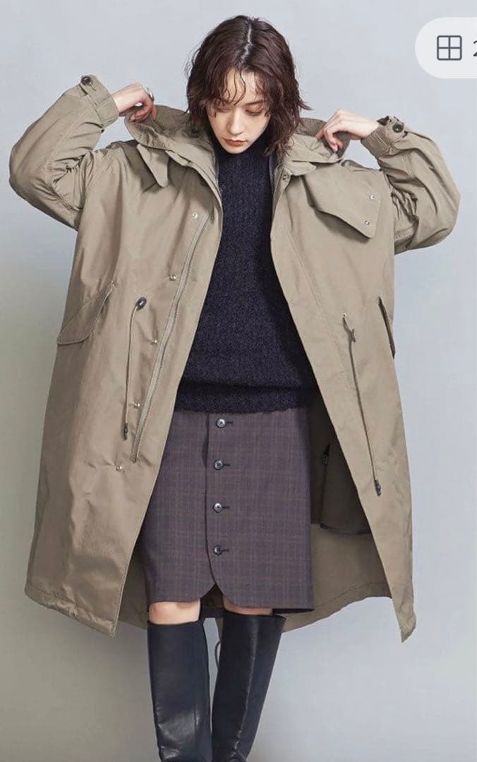 試着のみ‼️美品‼️コットンポリエステルM-51ライトコート3WAYモッズコート