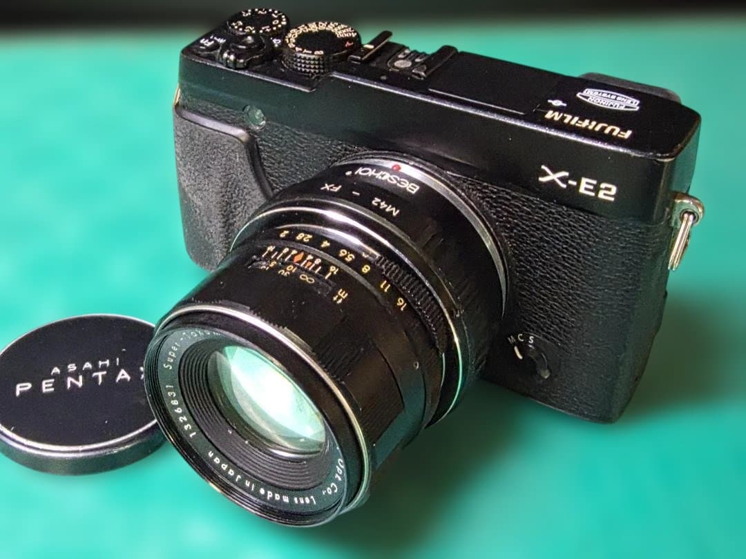 富士フィルム X-E2 M42マウントアダプター レンズ付